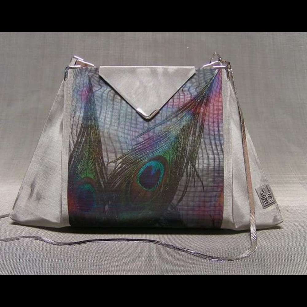 Peacock  rare/unique stainless steel mesh handbag